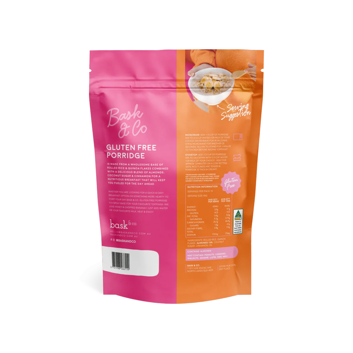 Almond & Cinnamon Gluten Free Porridge 400g