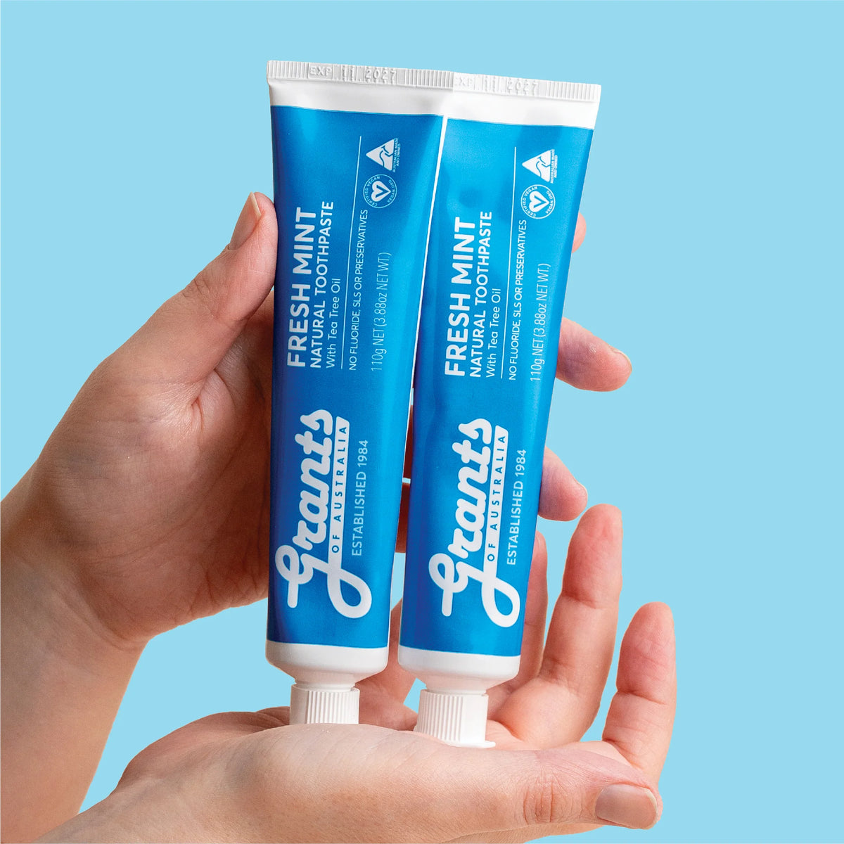 Grants Fresh Mint Natural Toothpaste - Fluoride Free - 110g