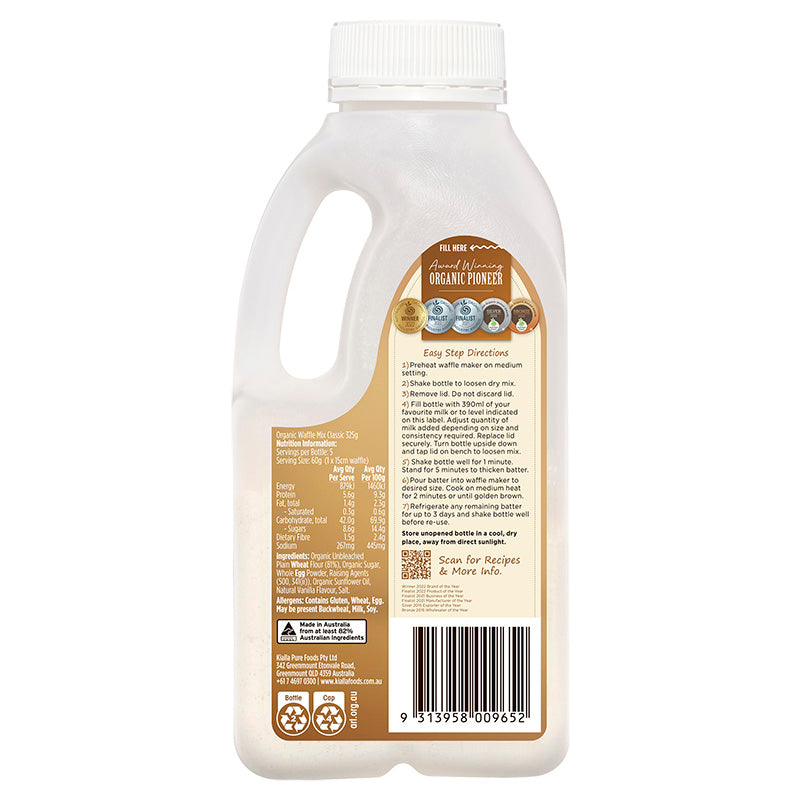 Organic Waffle Mix Classic 325G