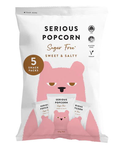 Popcorn Multipack Sweet & Salty (Sugar Free) 5x12g