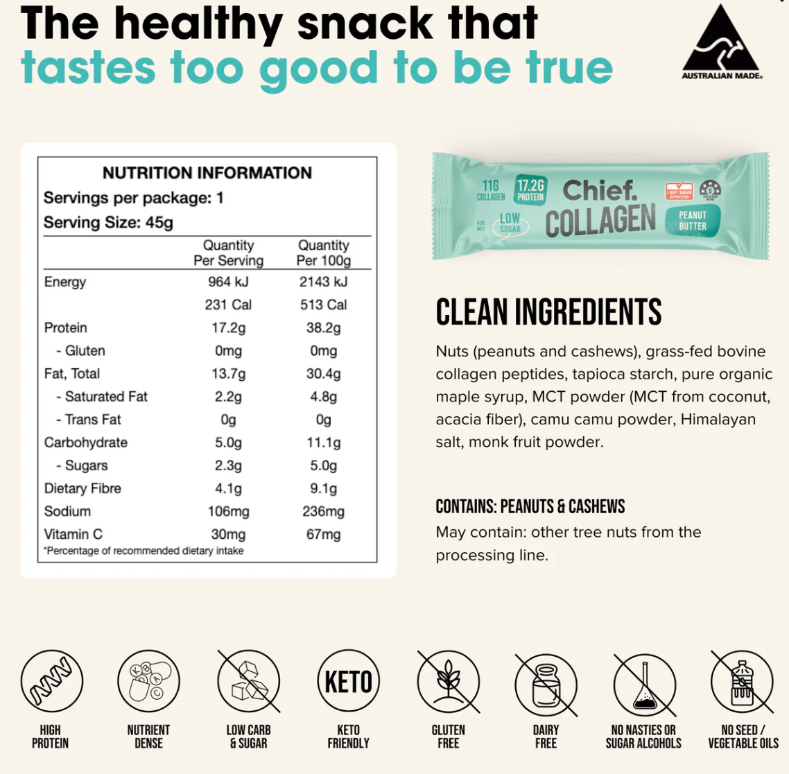 Collagen Protein Bar - Peanut Butter