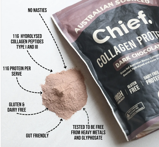 Grass-fed Collagen Protein Powder - Dark Chocolate (30 serves)