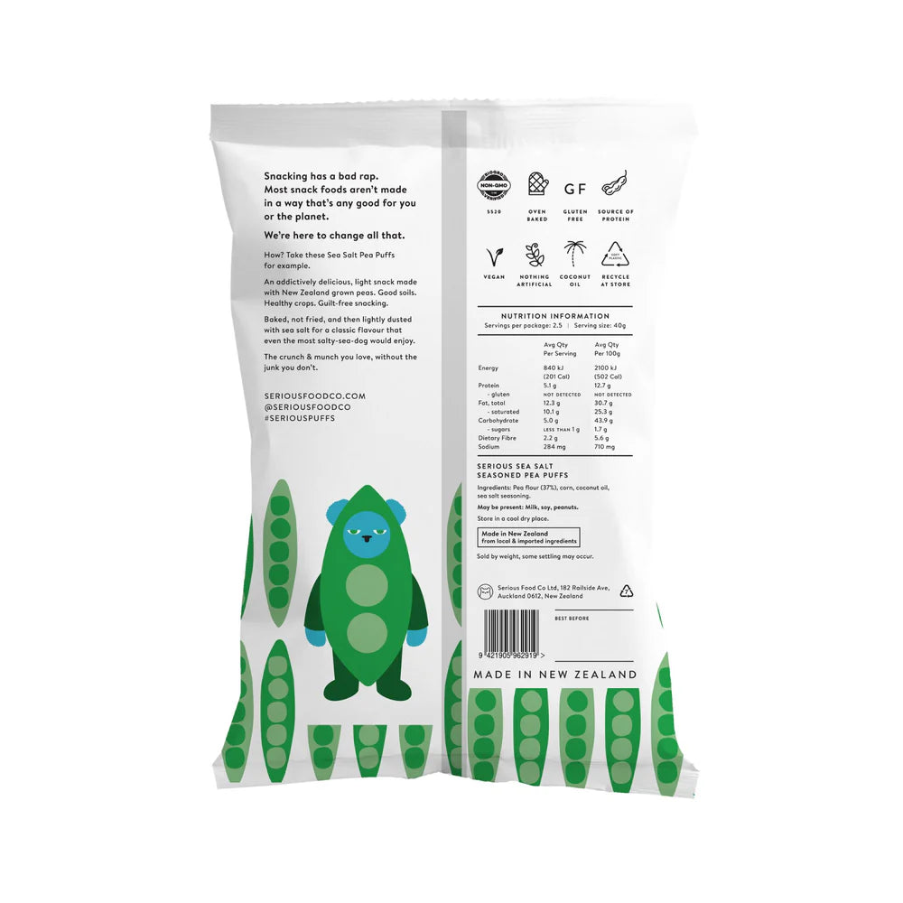 Pea Puffs - Sea Salt 100g