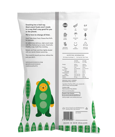 Pea Puffs Multipack Real Cheese 5x15g