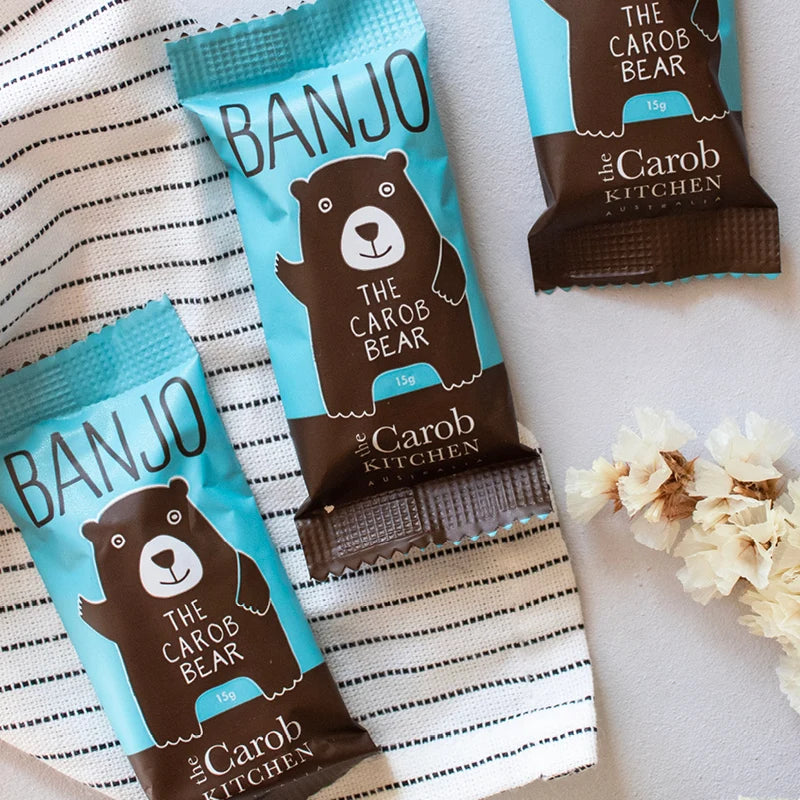 The Carob Kitchen Carob Banjo Bear Milk 8 Pack 120g