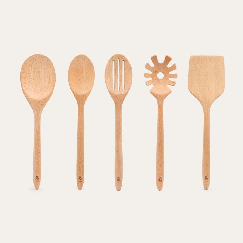 Wooden Beechwood Cooking Utensil Set (5)