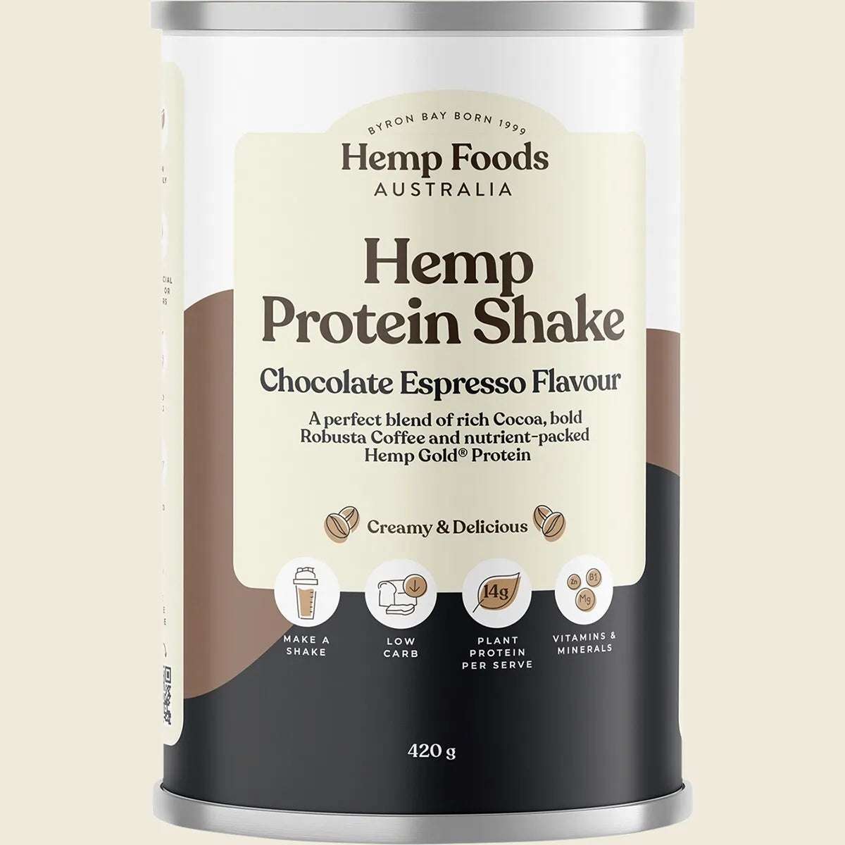 Organic Hemp Protein Shake Chocolate Espresso - 420g