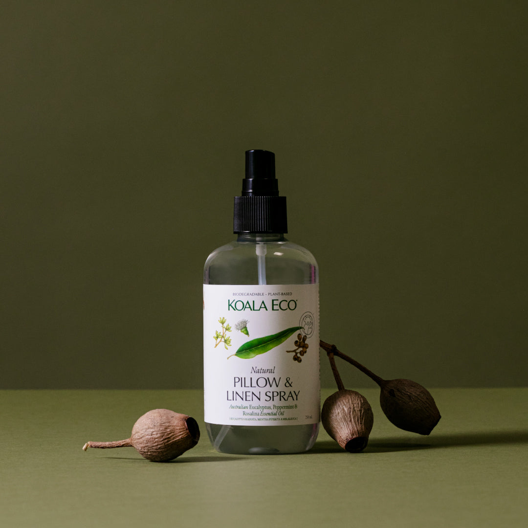 Eucalyptus, Peppermint, Rosalina Essential Oil - Pillow & Linen Spray - Koala Eco