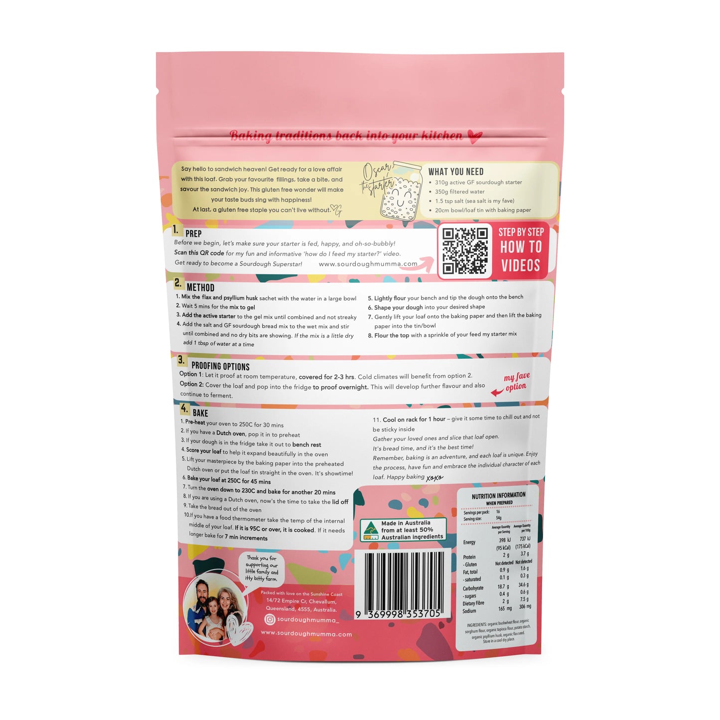 Sourdough Bread Mix Gluten Free 315g