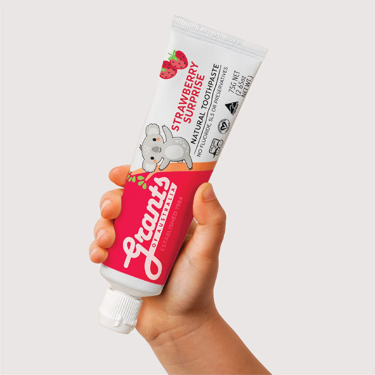 Strawberry Surprise Kids Natural Toothpaste - Fluoride Free - 75g