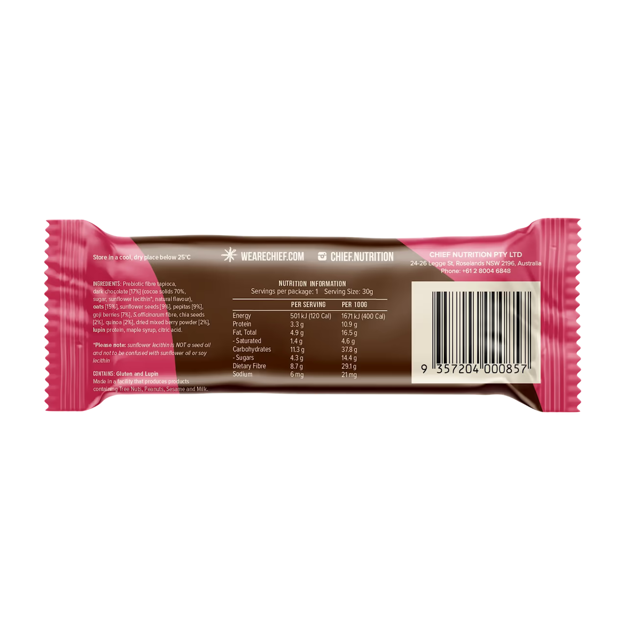 Thankful Bar - Choc Berry