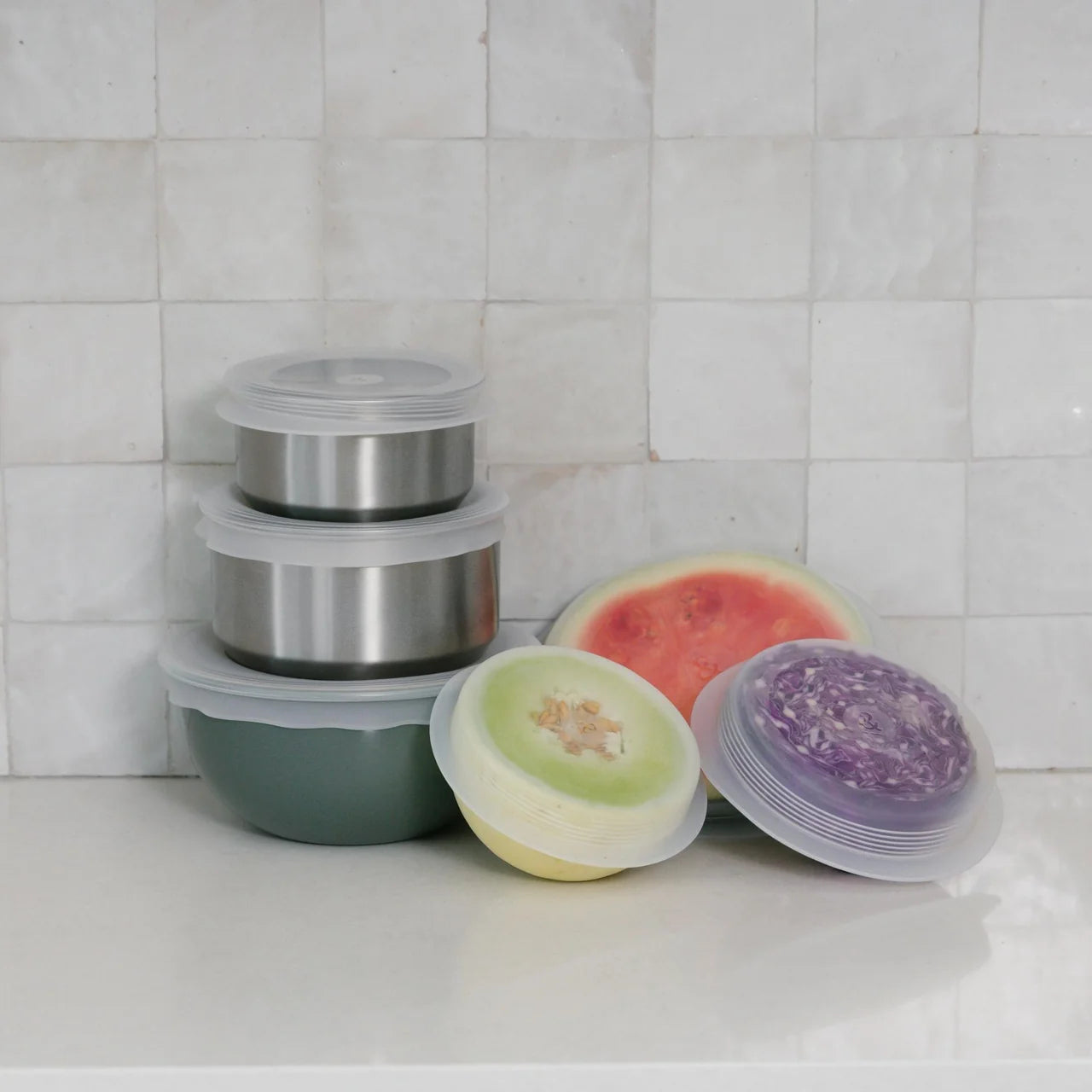 Reusable Stretch Lids Set of 6 - Small