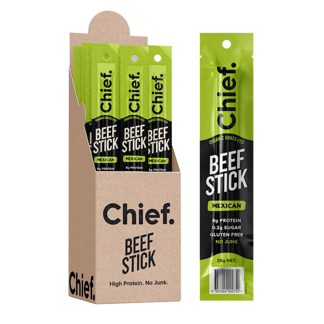 Organic Beef Sticks - Mexican - Chief Nutrition