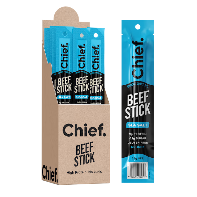 Organic Beef Sticks - Sea Salt - Chief Nutrition