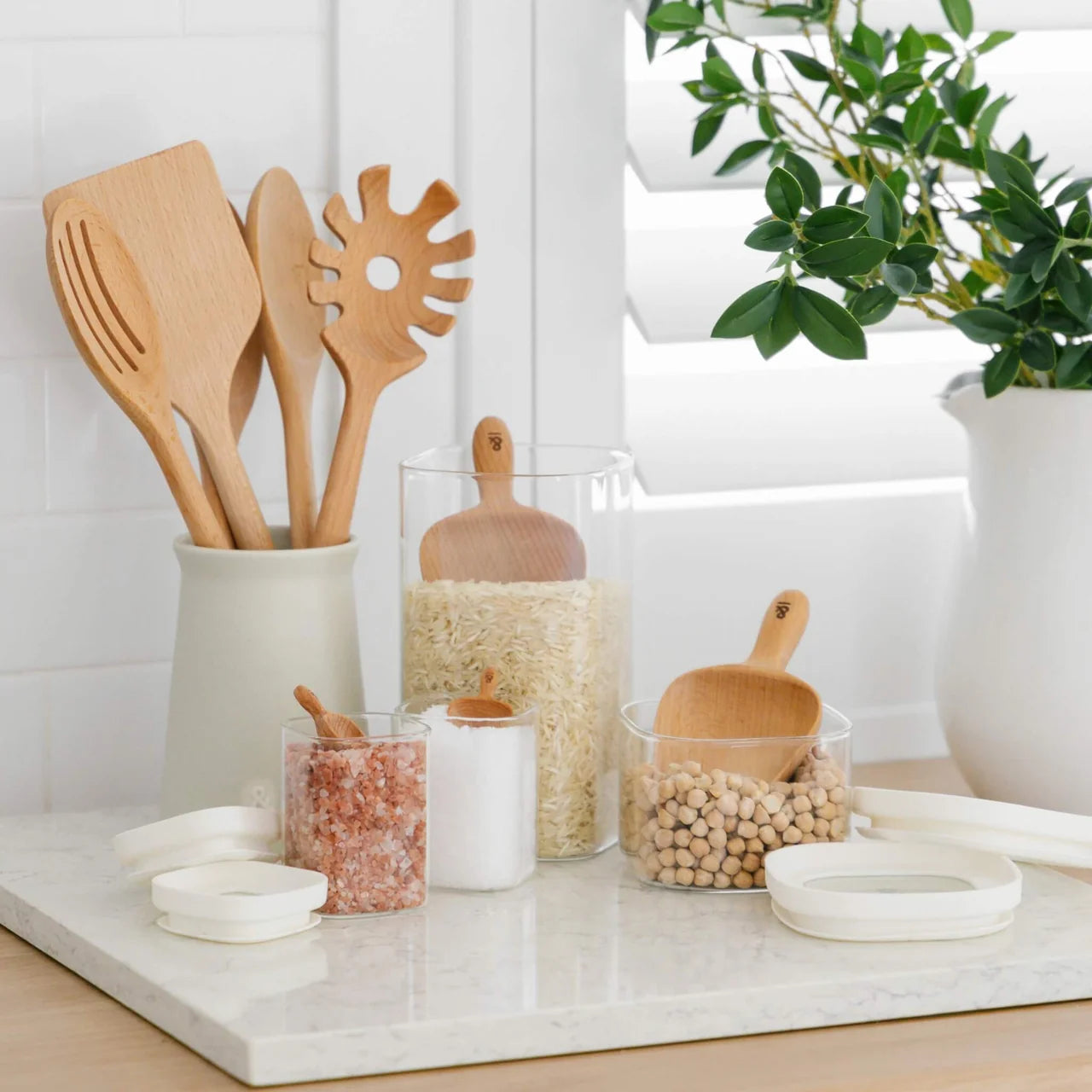 Wooden Beechwood Cooking Utensil Set (5)